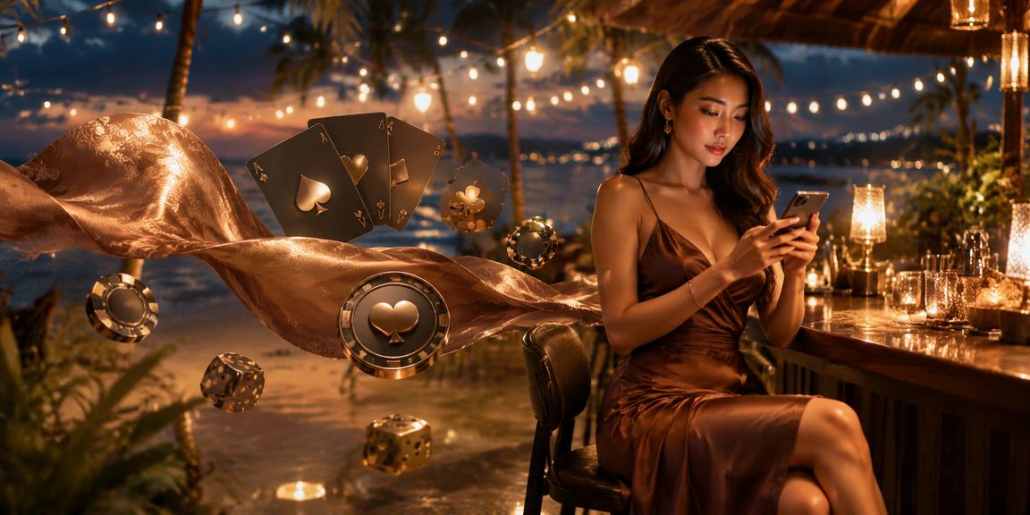Người chơi Phú Quốc trải nghiệm game bài trong trang phục áo dài
